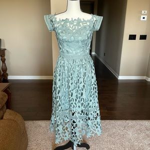 Sage green midi dress. Size 4